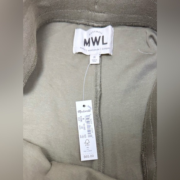 MWL by Madewell NWT Breeze medium slim olive soft lounge athleisure joggers - Picture 5 of 9